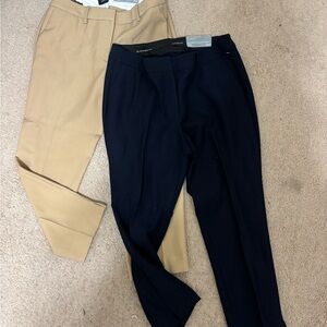 Talbots Navy and Tan Ankle Pants 14WP